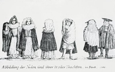 A Depiction of Jewish People and Their Dress, 1706 by German School